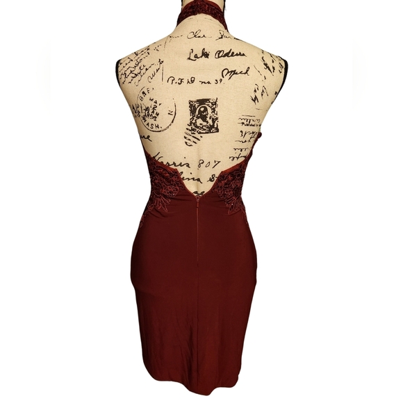 PromGirl Red Sleeveless Halter Mini Dress - Picture 8 of 12